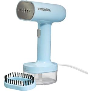Proctor Silex Compact Travel Iron & Garment Steamer for Clothes, Ready in 45 Seconds for 7 Minutes of Continuous Use, Portable and Lightweight, Vacation Essentials, 1200 Watts, 120 ml Water Tank, Blue