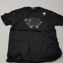 Port Company Unisex Black T-Shirt with Cute Sheep Graphic – Size M