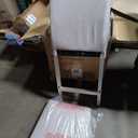 LUMISOL Dining Table Set for 4, 5-Piece Solid Wood Counter Height Kitchen Table Set with 4 Upholstered Chairs for Kitchen, Dining Room, Home Bar, Silver Gray