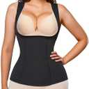 Eleady Women's Underbust Corset Tops Waist Trainer Tummy Control Shapwear Slimming Body Shaper (Large, Black)