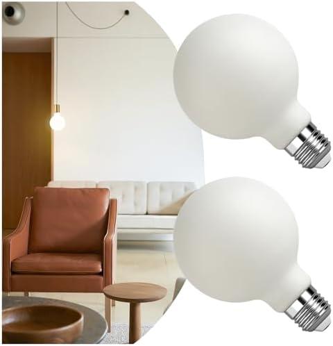 Brighfivey LED Globe Light Bulbs, 6W Vanity Light Bulb 60W Equivalent, Daylight 4000K 500LM,E26 Standard Base Dimmable 60 watt Light Bulbs,Pack of 2