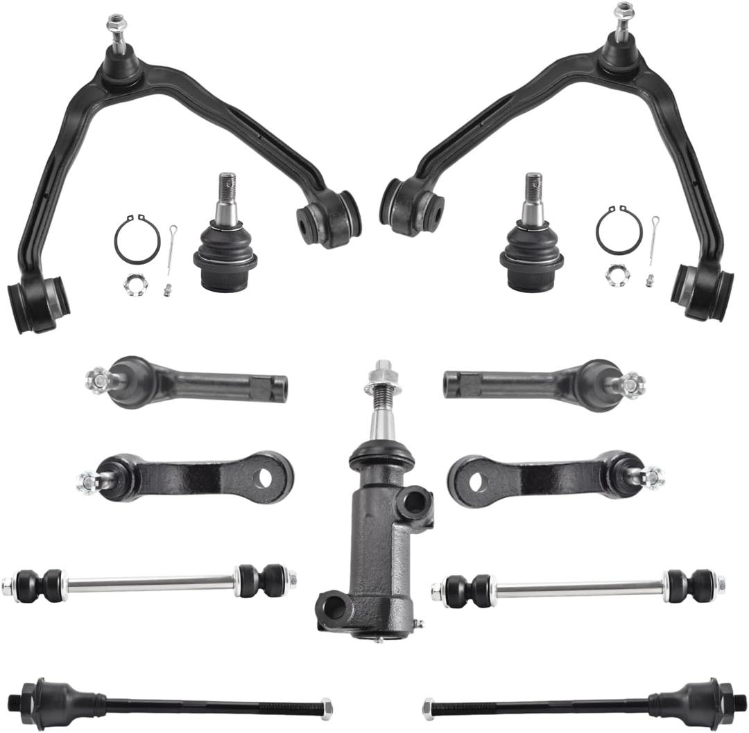 Front Upper Control Arm with Ball Joint Fit for Chevy Silverado/Suburban/Avalanche 1500/Tahoe, GMC Sierra/Yukon/XL 1500, Cadillac Escalade All/ESV 1999-2006 -13 PCS Suspension Kit K80942