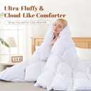 Cosybay Full Size Feather Down Fiber Comforter - Ultra Soft 100% Cotton Duvet Insert, All Season Hotel Luxury Bedding with Corner Tabs, 82"x86" White