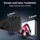 Compatible for ZTE Nubia Red Magic 10 Pro/10 Pro+/10S Pro/10S Pro+ Phone Case with Metal Ring Holder Kickstand/Stand Silicone Protective Cover Case for Red Magic 10 Pro 2024- Black