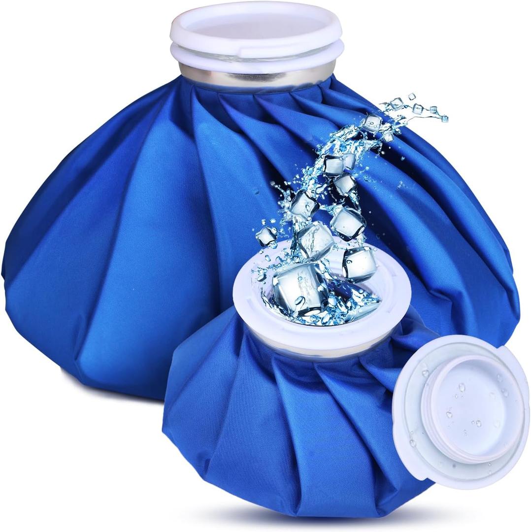 Ice Bags for Injuries, 3rd Gen Reusable Ice Packs, Hot & Cold Therapy Pain Relief, Ice Bag No-Leak & Waterproof, Traditional Ice Pack, Versatile & Durable, Blue (6 in + 11 in)