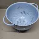 Metal Colander 5 Quart Powder Coated With Double Handles, Blue