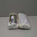 2 x CCINEE 4 Packs Mardi Gras Fringe Table Skirt Party Decorations, 36ft Purple Green Gold Wavy Metallic Tinsel Foil Carnival Table Skirts For Mardi Gras Carnival Holiday Masquerade Party