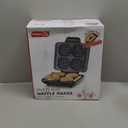 DASH Multi Mini Waffle Maker - Four 4 Waffle Molds, Nonstick Waffle Iron with Quick Heat-Up, Nonstick Surface - Perfect Mini Waffle Maker for Kids and Families, Just Add Batter (Graphite)