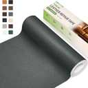 Leather Repair Tape, 16 x 80 Inches Self Adhesive Leather Repair Patch Leather Repair Kit for Furniture Couches,Car Seats,Cabinets,Handbags(Black Grey-Litchi Grain)