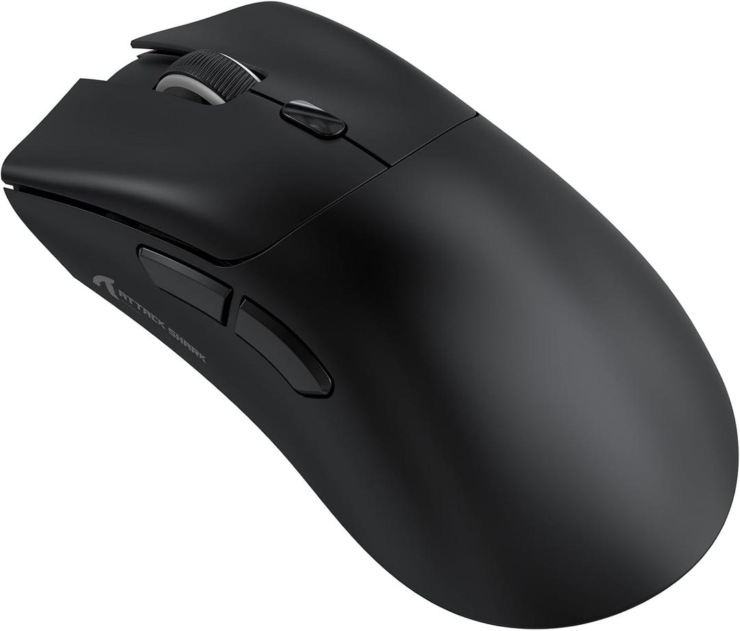 R1 Wireless Gamin Mouse, 59g Lightweight Tri-mode BT5.2/2.4GHz/Wired Computer Mouse, PixArt PAW3311 18K DPI Optical Sensor, 7 Programmable Buttons, Long Battery Life Mouse for PC/Mac (Black)
