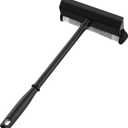 MR.SIGA Professional 2-in-1 Car Window Squeegee and Sponge Scrubber for Cleaning and Washing, Rubber Blade Cleaner With Handle, Black