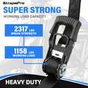 Ratchet Straps, 1'' x 15 FT - 2317 lb Break Strength Tie Down Straps Heavy Duty, 4 Pack Black Cargo Straps Ratcheting with Safety S Hook for Moving Appliances, Motorcycle, Trucks, Kayaks