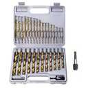 ROGAPER 30 PCS Titanium Impact Drill Bit Set, Hex Shank Drill Bit Set for Wood, Steel, Metal, and Plastic with Quick Change Design, HSS Titanium Twist Drill Bit with Storage Case, 5/64" to 1/2