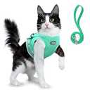 Supet Cat Harness and Leash Set - Soft Mesh Adjustable Cat Vest Harness with Reflective Strap for Walking Cat and Puppy Rabbit(S)
