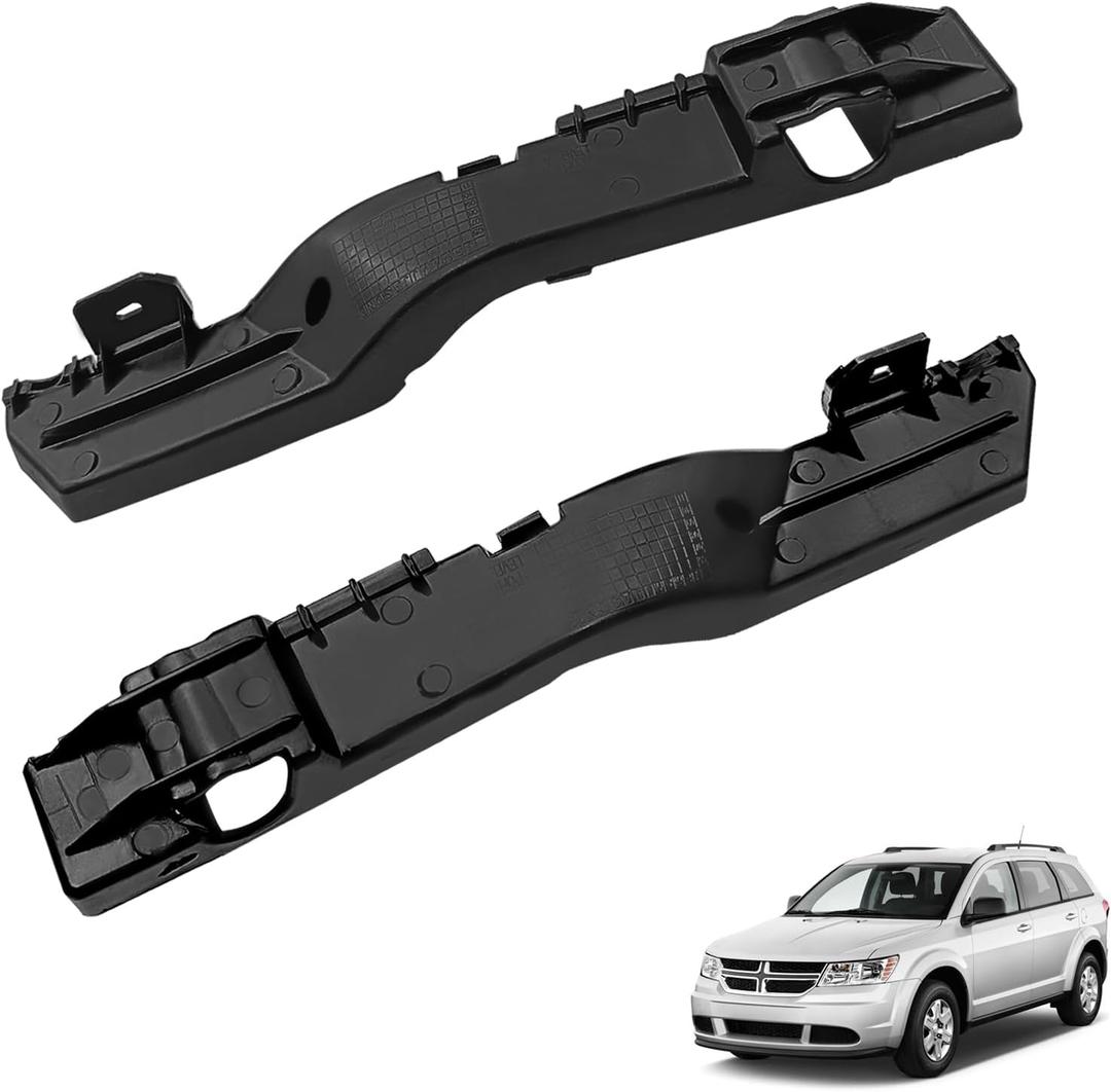 5178411AD 5178410AD Front Bumper Bracket Set Left and Right Side, Compatible with Dodge Journey 2009 2010 2011 2012 2013 2014 2015 2016 2017 (1 Pair Black)