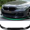 KHK Front Bumper Lip Compatible with BMW 2021 2022 2023 5-Series G30 Facelift with M-Sport Bumper, Glossy Black Car Front Lip Bumper Air Splitter
