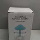 Rain Water Drop Humidifier - Mushroom Cloud Lamp Humidifier, Essential Oil Diffusers, 300ml White Noise Aromatherapy Diffusers with 7 Colors Cloud Lights for Home, Large Room, Office - Wood Grain