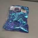 Perfashion Girls Metallic Wrap Skirt Sparkly Dance A-Line Elastic Waist Skirt with Sunglasses 3-13 Years (Blue-454)