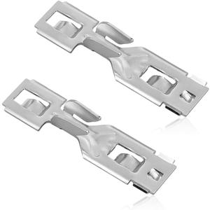 Upgraded 2Pcs W10854425 Dryer Front Panel Clip, Bottom Mounting Clips Fit for Whirlpool, Kenmore, Maytag, KitchenAid Dryers - Replaces 237823, 3394083, 8283335, W10775448