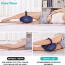 Knee Pillow for Side Sleepers - Sciatica Pain Relief - Back Pain, Leg Pain, Pregnancy, Hip and Joint Pain Memory Foam Leg Pillow (Pillow+Sleep Mask and Ear Plugs)