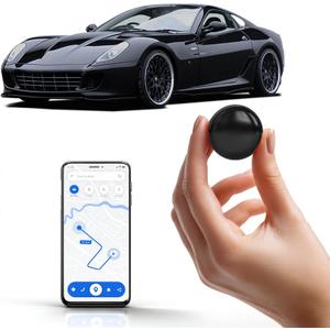 Mini GPS Tracker for Vehicles - No Monthly Fee Car Tracker with Anti-Loss, Location History & Long Battery Life, Compatible with Android   (Black)
