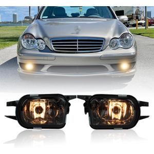 Fog Lights for Mercedes-Benz C/CL/CLK/SL/SLK Class (2001-2009) - AMG & Base Models with OE Fitment, SAE J583 Fog Lamps Replacement (Smoke)