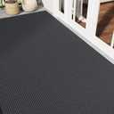 Large Commercial Door Mat, 4' x 8' Front Door Mat Outside Entrance, Low Profile Easy Clean Welcome Mat Indoor Outdoor, Absorbs Moisture and Dirt, Non-Slip Backing Heavy Duty Outdoor Mat, Grey