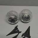 Garden Solar Lights 2 Pack,Outdoor Waterproof 30 LED Cracked Glass Ball Globe Solar Power Ground Lights for Pathway Path Yard Patio Lawn, Outdoor Christmas Decoration Landscape 4.7''