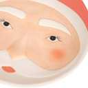 HGTV Home Collection, Ceramic Santa Plates, Set of 4 with Glossy Finish, Christmas Themed, Blush, 1in