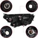 Driver & Passenger Side Headlights Assembly Left & Right Headlamps Assembly Replacement for 2016 2017 2018 Rav4 TO2502247 TO2503247