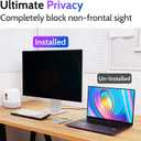 Peslv Computer Privacy Screen 27 Inch for 16:9 Widescreen Monitor, Removable 27inch Anti Blue Light Anti Glare Monitor Privacy Filter Shield (23 9/16" x 13 1/4")
