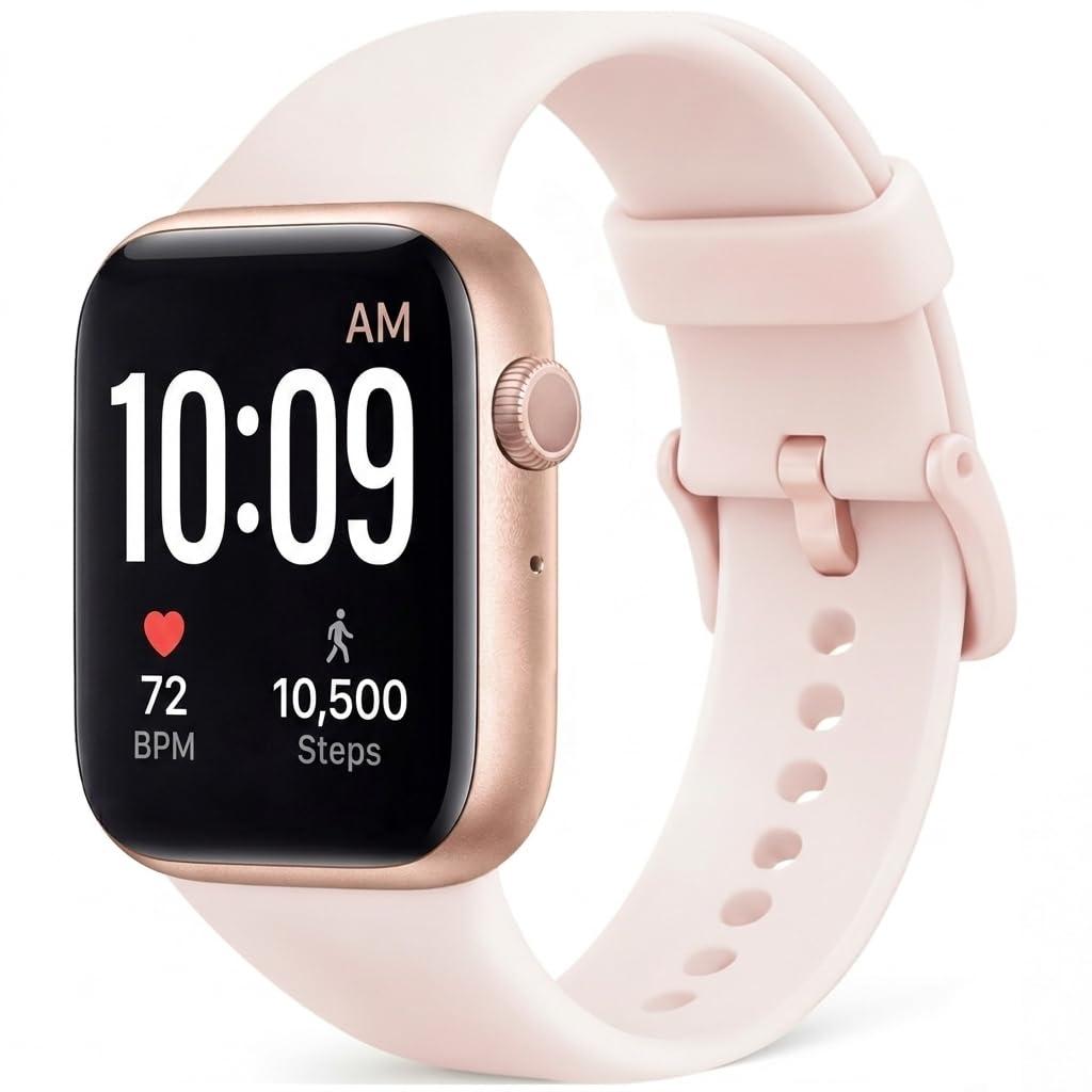 Smart Watch, Fitness Watch for Women Men with 24/ 7 Heart Rate/ Blood Pressure Monitor, Pedometer, Sleep Tracker, 120+ Sport Modes, IP68 Waterproof Activity&Fitness Tracker Compatible with Android iPhone