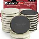 Yelanon Furniture Sliders, 20pcs-3 1/2 Furniture Sliders for Carpet, Furniture Pads Hardwoods Floors, Heavy Duty Furniture Movers Sliders, Reusable Moving Pads, Floor Protectors for Carpet
