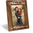 Mother & Son Love Forever Photo Frame - Farmhouse Wooden Picture Frame Gift for Mother's Day, Holds 4 x 6 Inch Photo, Family Decor