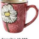 Ceramics 12oz Cappuccino Mug,Coffee mugs,Tea mugs,Kiln Glazing Process,Microwave and Dishwasher Safe, Perfect For Tea, Espresso, Latte - Porcelain Mugs for Kitchen or Cafe (Red+Blue+Green+Pink)
