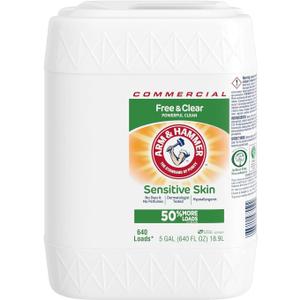 Arm & Hammer HE Compatible Liquid Detergent, Unscented, 5 gal Jug