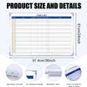 Lincia Large Dry Erase Task List 36 x 24 Inch Erasable Task Planner White Board for Wall Big Whiteboard Employee Assignment Tracker for Office Managing and Tracking Tasks to Increase Productivity