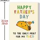 12 x BENNLOOS Lovely Taco Father's Day Card for Dad, Funny Fathers Day Gift for Husband from Wife, Romantic Fathers Day Card, Happy Father's Day Decorations