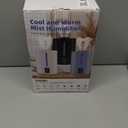 6L Humidifiers for Bedroom Large Room Home,Cool and Warm Humidifier for Baby and Plants Hot Mist Top Fill Desk Humidifier Oil Diffuser,Quiet,Auto Mode,360Nozzle-Midnight Black(2026 Upgraded)