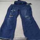 luvamia Women's Casual Stretch Adjustable Denim Bib Overalls Jeans Pants Jumpsuits (Large, B1 Nightfall Blue)