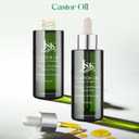 JSK Organic Castor Oil for Hair Growth, Eyelash Serum, USDA Certified Cold-Pressed Unrefined Hair Oil, 100% Pure Hexane-Free, 3.3 Oz Glass Bottle with Bonus Silk Hair Bonnet