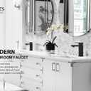 KENES Matte Black Single Handle Bathroom Sink Faucet, Stainless Steel Vanity Faucet for Bathroom Sink, with Pop Up Drain Stopper & Water Supply Hoses LJ-9031-2