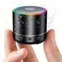 Mini Bluetooth Speaker, 2026 Ultra-Light Mini Bluetooth Speaker, IP7 Waterproof Brief Design, Small Shower Travel Speaker for Outdoor, 8H Playtime, Perfect for Backpacking, Bike, Beach & Gift Black