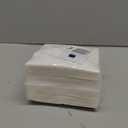 JoyfulArtink 50 Linen-Feel Gold Foil Cocktail Paper Napkins, White and Gold Disposable Cloth-Like Beverage Napkin for Wedding, Anniversary, Birthday Party (5"x5" Fold, Pack of 50)