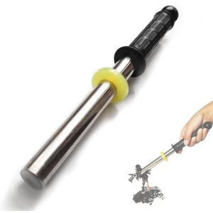 Magnetic Pickup Tool with Quick-Release Handle,14.4 inch Stainless Steel Neodymium Wand for Screws, Nails, Metal Shavings & Hardware Cleanup For Workshop, Garage, Machine Shop Tool