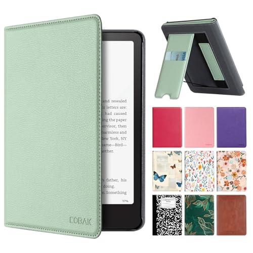 CoBak Stand Case for Kindle Paperwhite 12th Gen (7", 2024, SA568B SA569P) and Kindle Colorsoft Signature Edition – Not for 6.8" and 6" Models, Hand Strap, Auto Sleep Wake, Hard Shell, Snut Fit, Sage