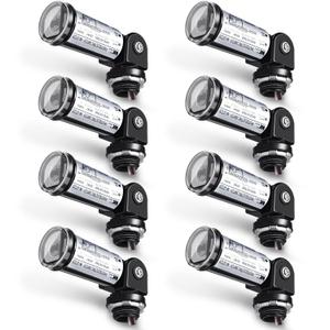 8 Pcs Dusk to Dawn Sensor Photoelectric Switch Photocell Light Sensor for Outdoor Lighting 120V Water Resistant for Wall Porch Yard Outdoor Light, Black