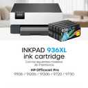 iNKPAD 936XL 936e Ink Cartridges Combo Pack Compatible with HP 936XL 936 XL Ink Cartridges Replacement for HP OfficeJet Pro 9110 9120 9130 9730 9720 Printers(4 Pack, BK/C/M/Y)