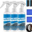Car Rust Remover Spray,Heavy Duty Iron Powder Remover, Car Rust Removal Spray for Metal, Fast Acting, Ideal for Wheels, Bolts & Metal Surfaces,Auto Rust Cleaner(3PCS)