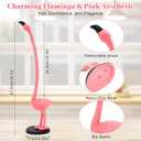Maxdot Pink Flamingo Paper Towel Holder 18.7'' Cast Iron Paper Towel Holder Tropical Pink Standing Flamingo Gift Decorative Women Craft Display for Bathroom Toilet